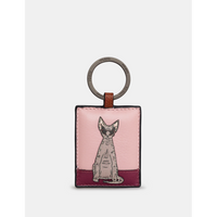 Yoshi Party Cats – Devon Rex - Brown Leather Keyring