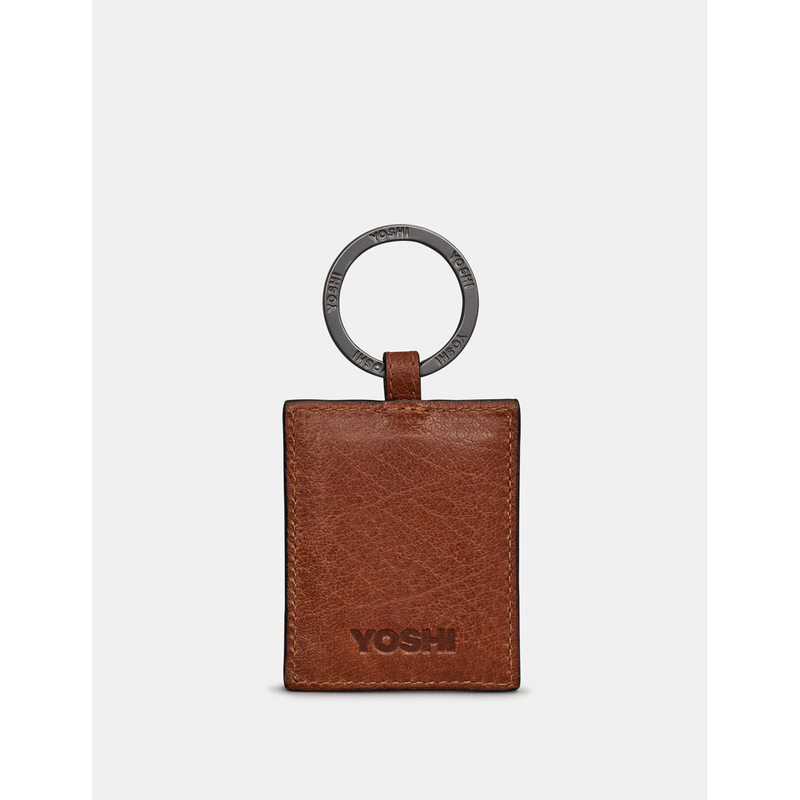 Yoshi Tea And Biscuits Brown Leather Keyring