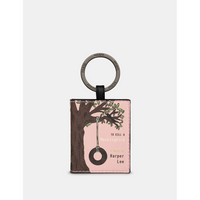 Yoshi To Kill A Mockingbird Book Cover Vegan Pink Leather Keyring