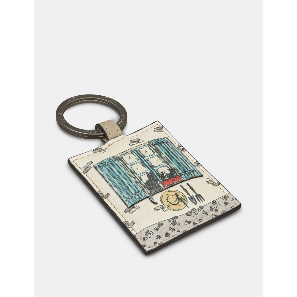 Yoshi Country Cottage Window Leather Keyring