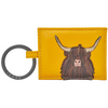 Yoshi Highland Cow Yellow Leather Keyrings