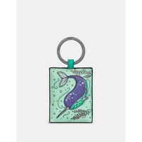 Yoshi Narwhal Blue Leather Keyring