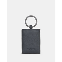 Yoshi Rain Rain Go Away Grey Leather Keyring