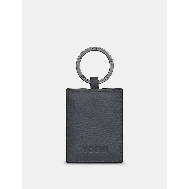 Yoshi Rain Rain Go Away Grey Leather Keyring