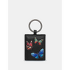 Yoshi Amongst Butterflies Black Leather Keyring