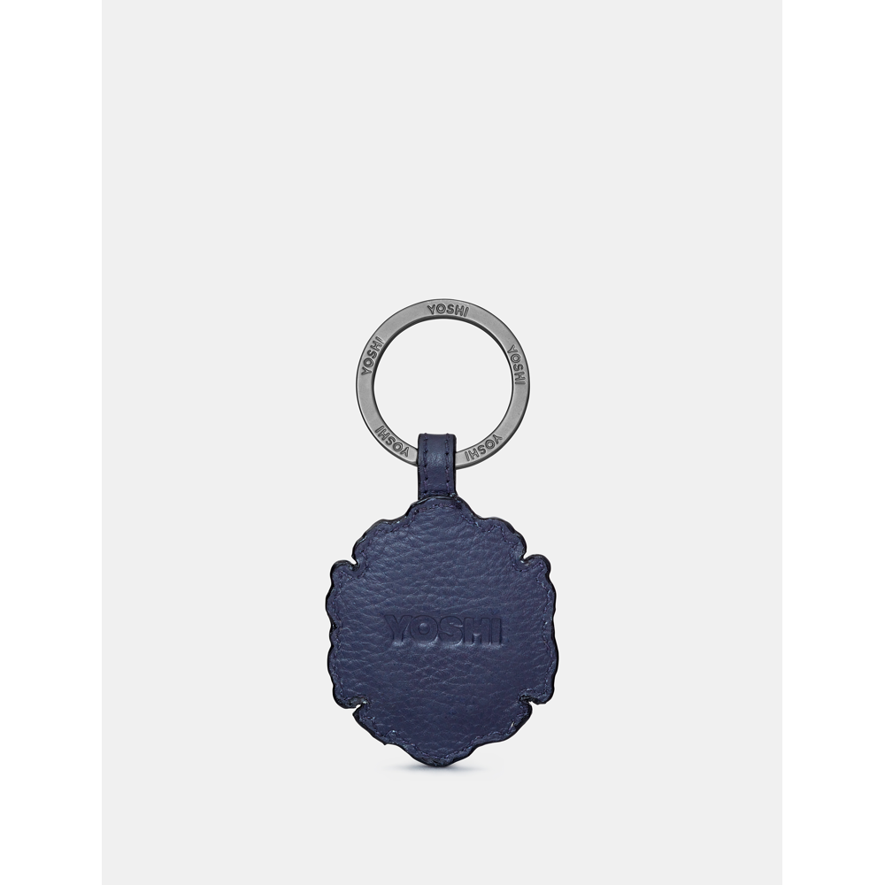 Yoshi Jane Austen Bookworm Library Silhouette Navy Leather Keyring