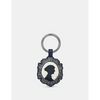 Yoshi Jane Austen Bookworm Library Silhouette Navy Leather Keyring