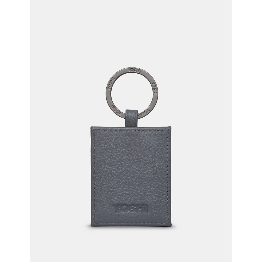 Yoshi Bronte Bookworm Library Grey Leather Keyring