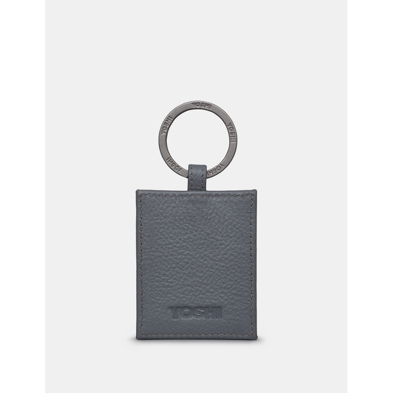 Yoshi Bronte Bookworm Library Grey Leather Keyring