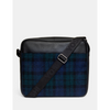 Yoshi Highland Thistle Harris Tweed Leather Messenger Bag