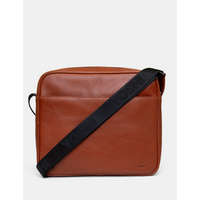 Yoshi Shakespeare Bookworm Brown Leather Messenger Bag