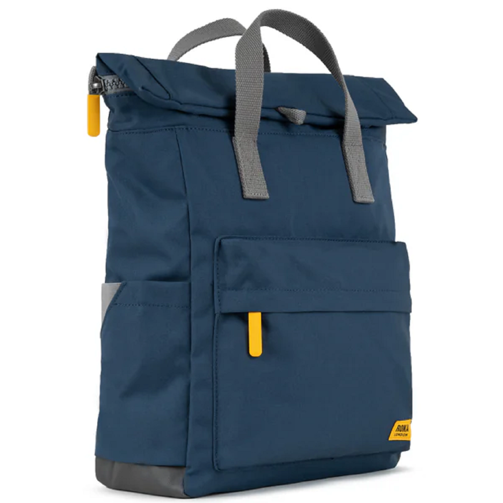 Roka Yellow Label Canfield B Recycled Canvas (Medium) Deep Blue Bag