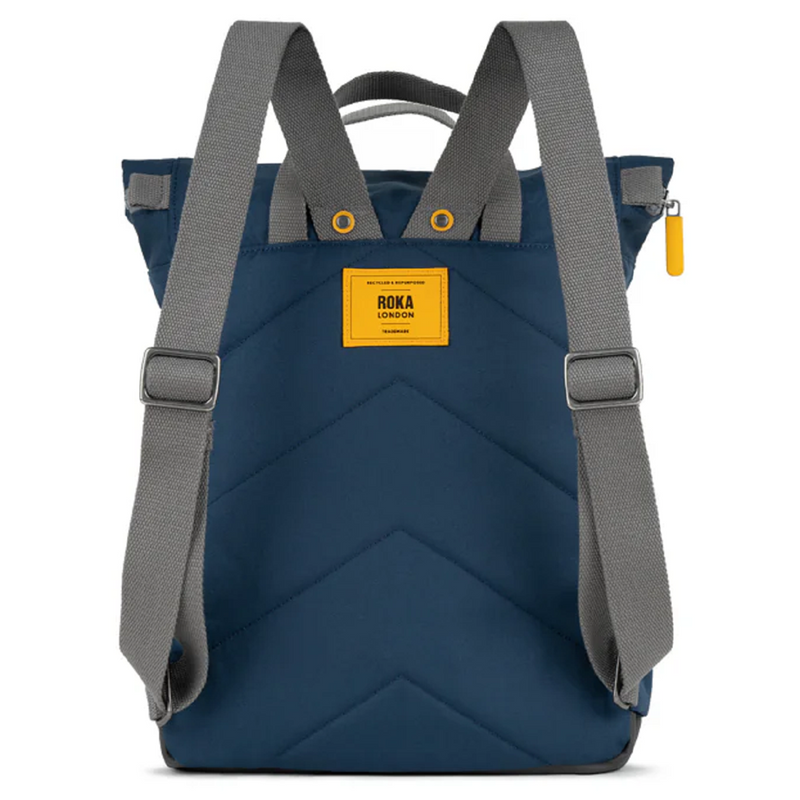 Roka Yellow Label Canfield B Recycled Canvas (Medium) Deep Blue Bag