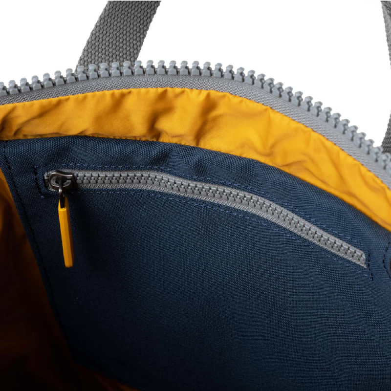 Roka Yellow Label Canfield B Recycled Canvas (Medium) Deep Blue Bag