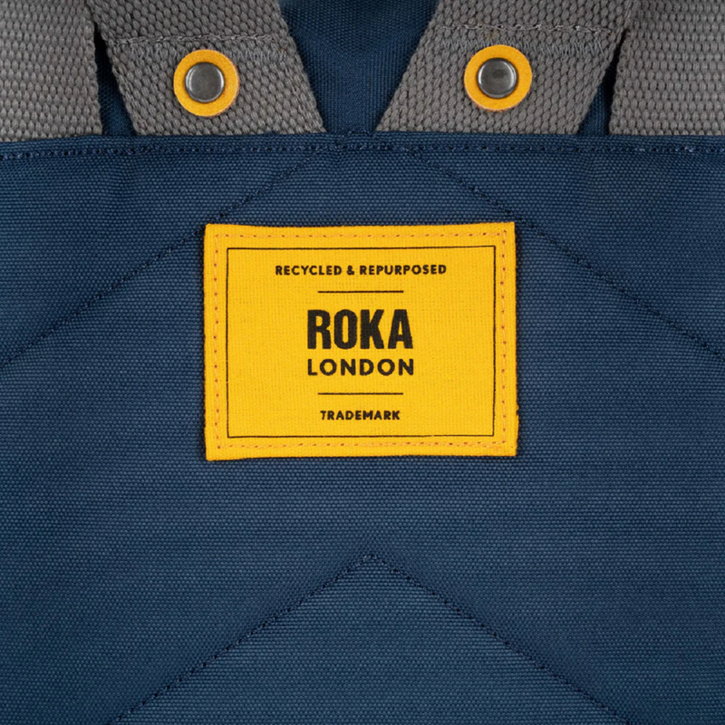 Roka Yellow Label Canfield B Recycled Canvas (Medium) Deep Blue Bag