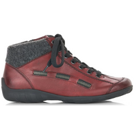 Rieker L6543-35 (Zipa) Red Combination Boots