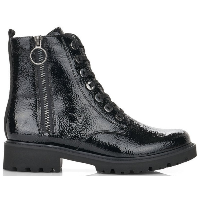 Remonte D8671-02 (Betty) Black Ankle Boots