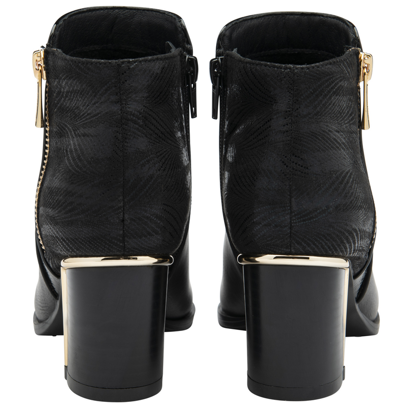 Lotus Danielle Black Ankle Boots