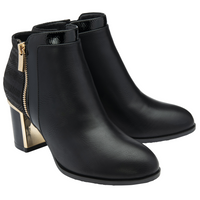 Lotus Danielle Black Ankle Boots