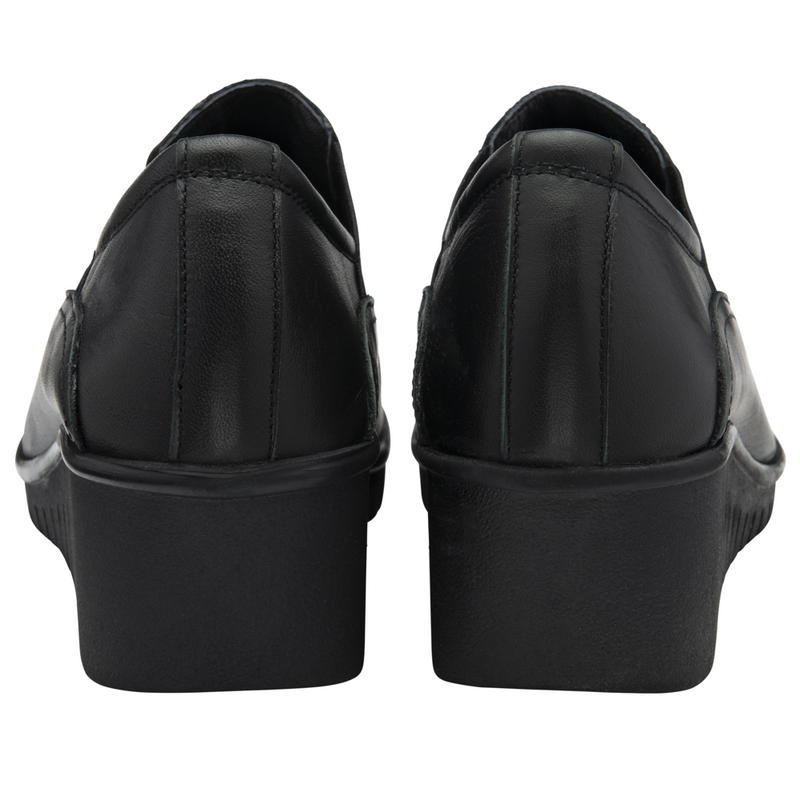 Lotus Delmar Black Leather Shoes