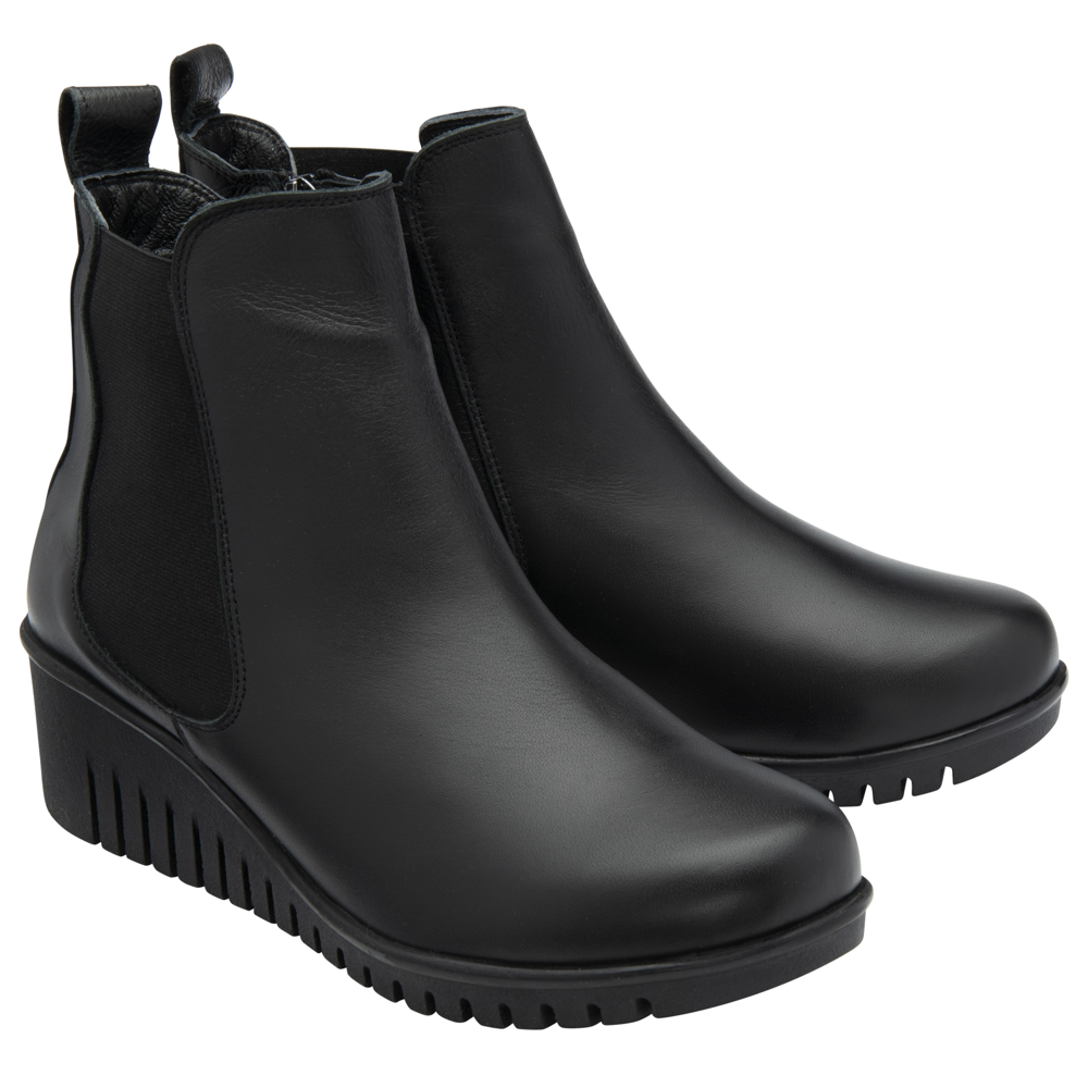 Lotus Dresden Black Ankle Boots