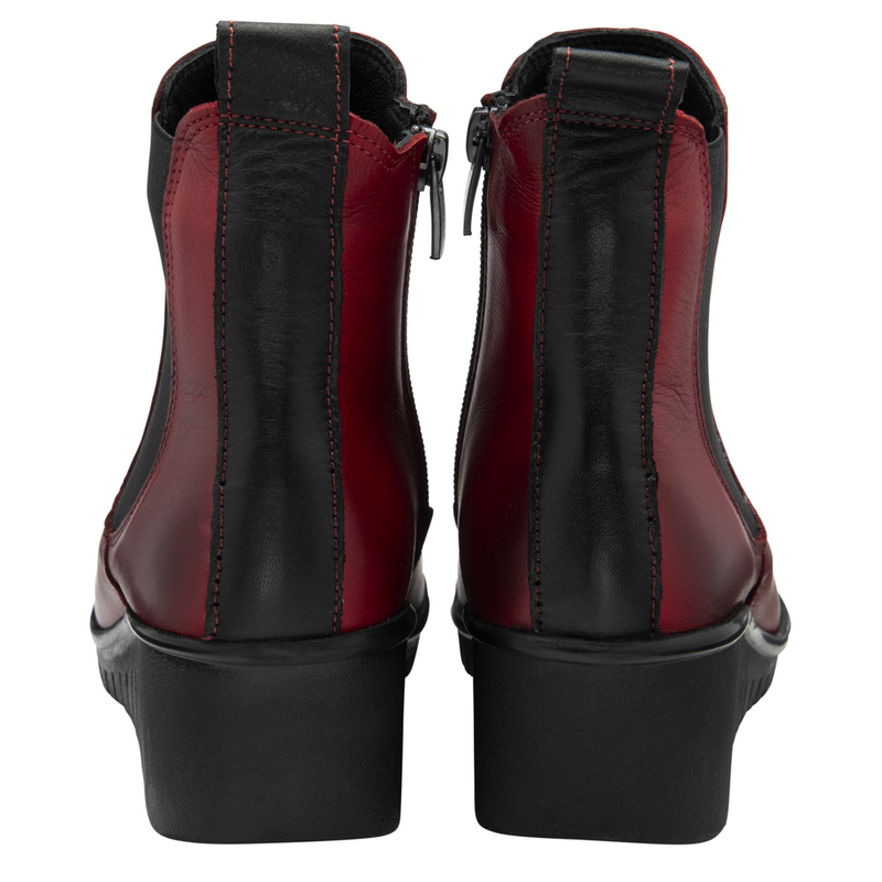 Lotus Dresden Red Ankle Boots