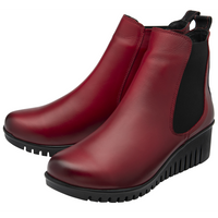 Lotus Dresden Red Ankle Boots