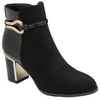 Lotus Ebony Black Ankle Boots