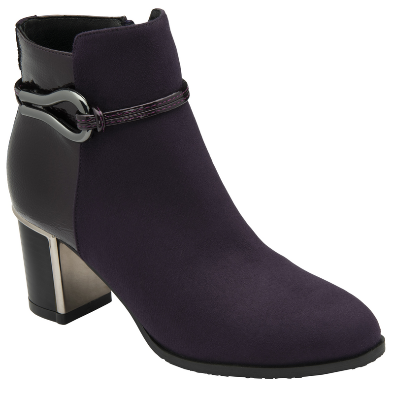 Lotus Ebony Purple Ankle Boots