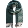 Jewel City Geometric Green Flower Scarf