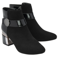 Lotus Kirsty Black Ankle Boots