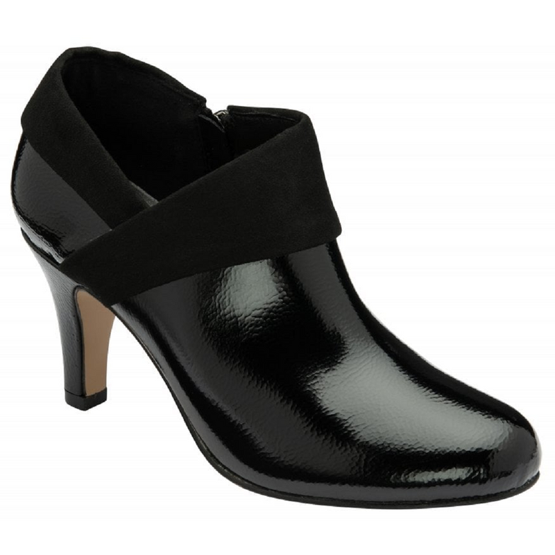 Lotus Maya Black Patent/Micro Shoes