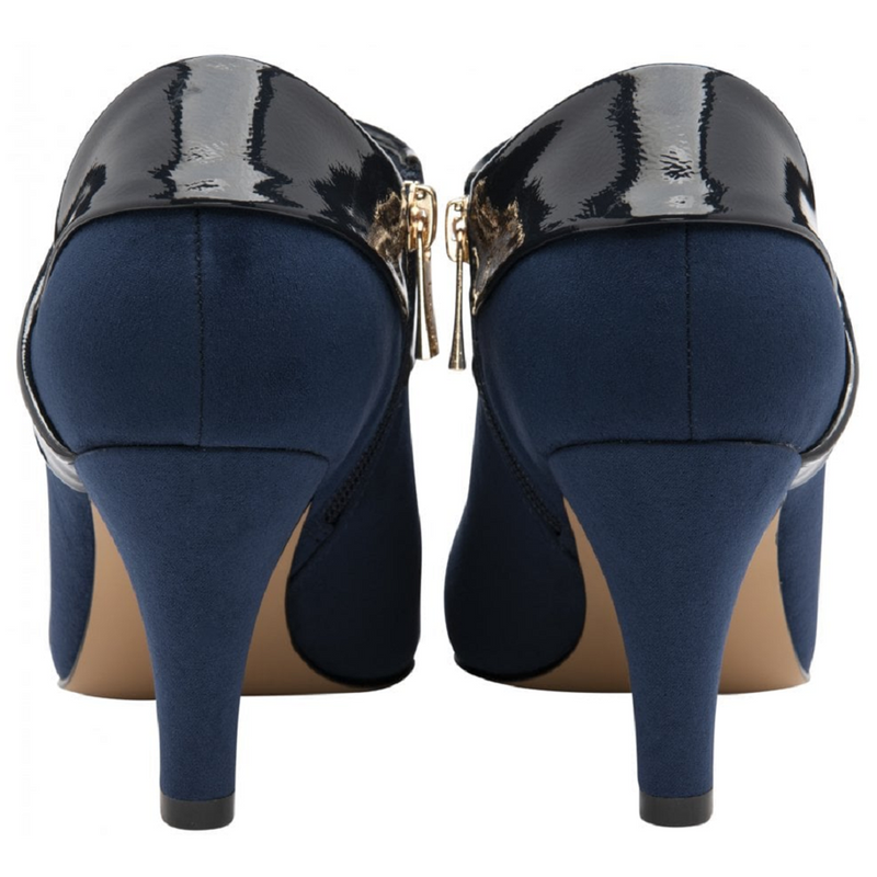 Lotus Maya Navy Patent Shoes