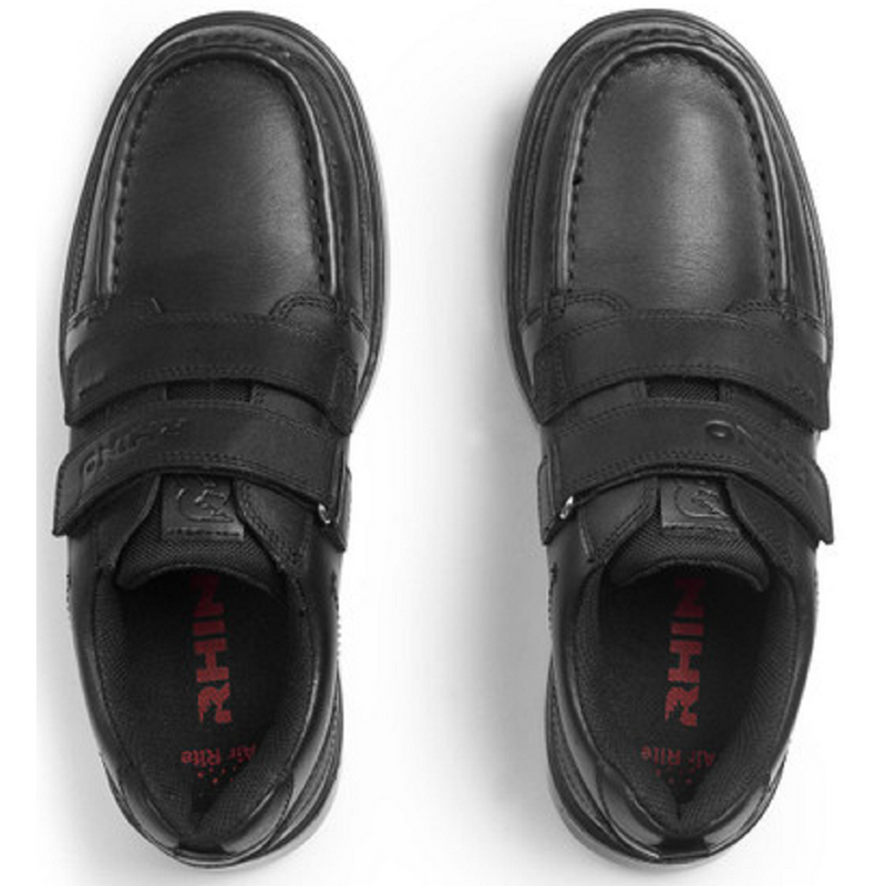 Start Rite Rhino Mission Black Leather School Shoes