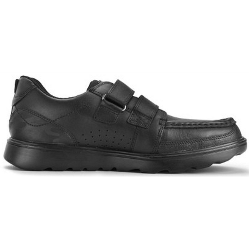 Start Rite Rhino Mission Black Leather School Shoes