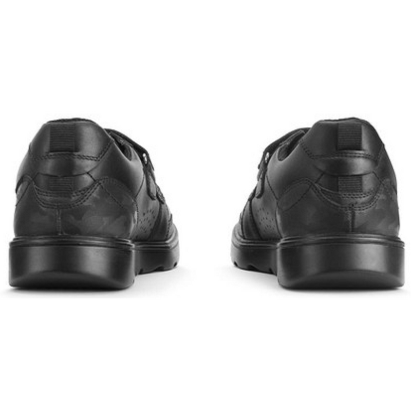 Start Rite Rhino Mission Black Leather School Shoes