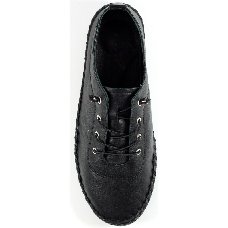 Lunar St Ives Black Sole Leather Shoes